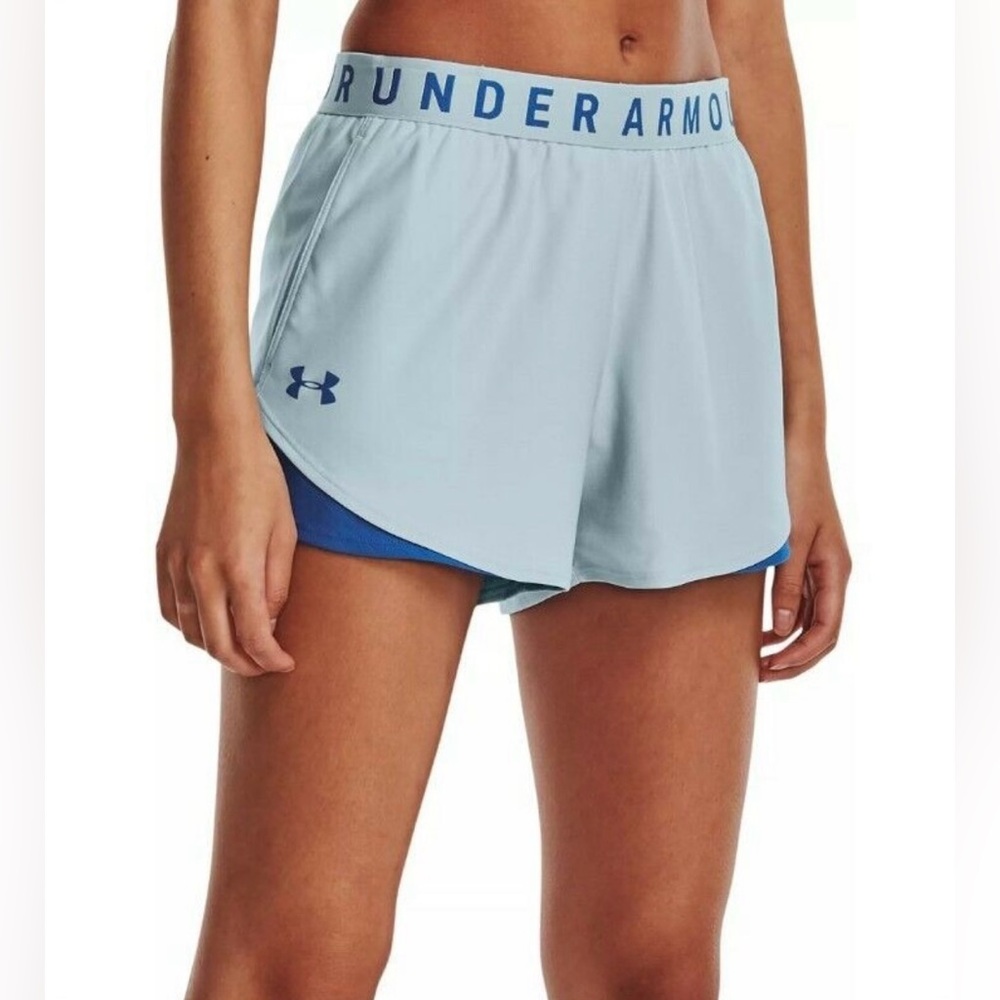 NWT Under Armour Play Up 3.0 Shorts for Ladies, Light Blue,‎  XLarge